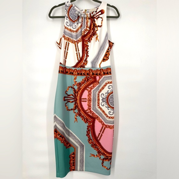 Unique Ted Baker Pearl Accent Neck Pencil Dress - Picture 1 of 9